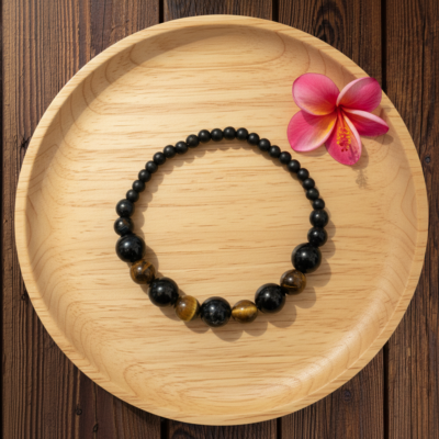 Bracelet - Obsidian/Tiger eye/Grounding and cleansing